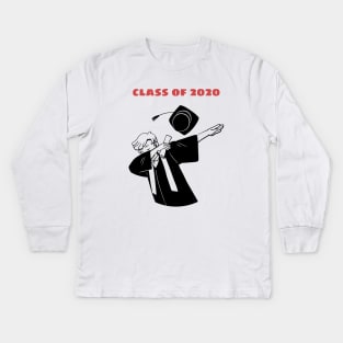 Class of 2020 Graduation Dabbing Boy Kids Long Sleeve T-Shirt